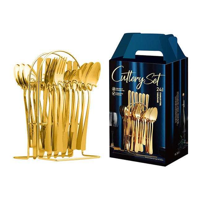 24pc Luxury Stainless Steel Cutlery Set