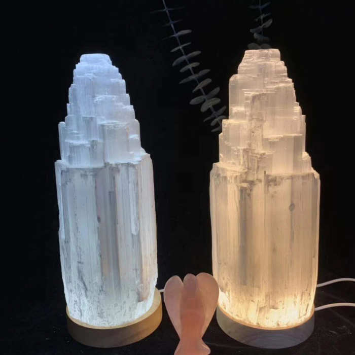 Quartz Crystal Selenite Lamp