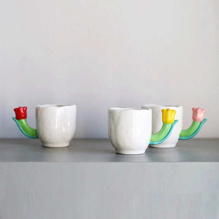 Hand Painted Tulip Coffee Mug