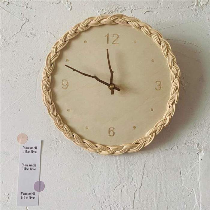 Rattan Wall Clock