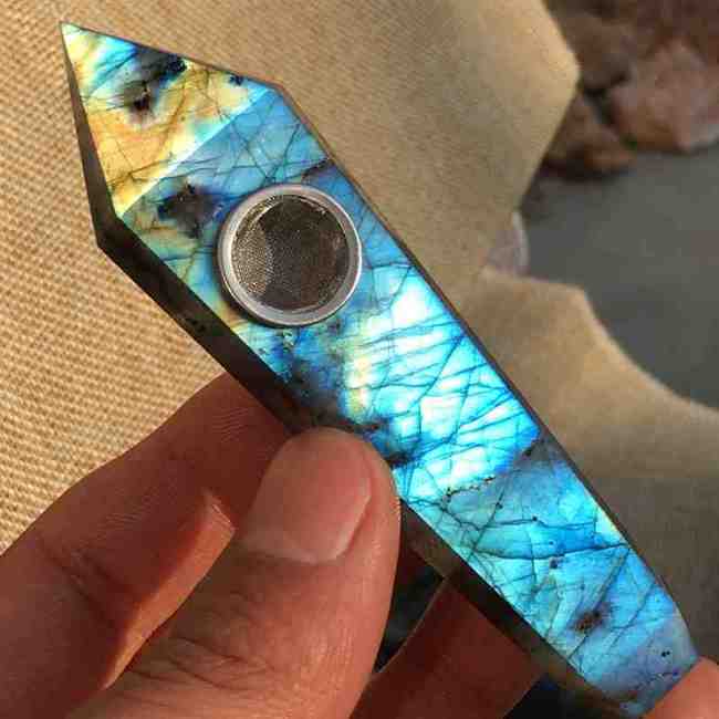 Labradorite Crystal Pipe