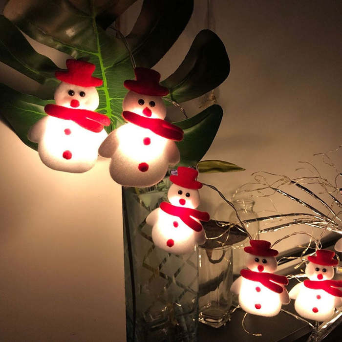 1.6M 10LED Snowman Christmas LED Garland String Light