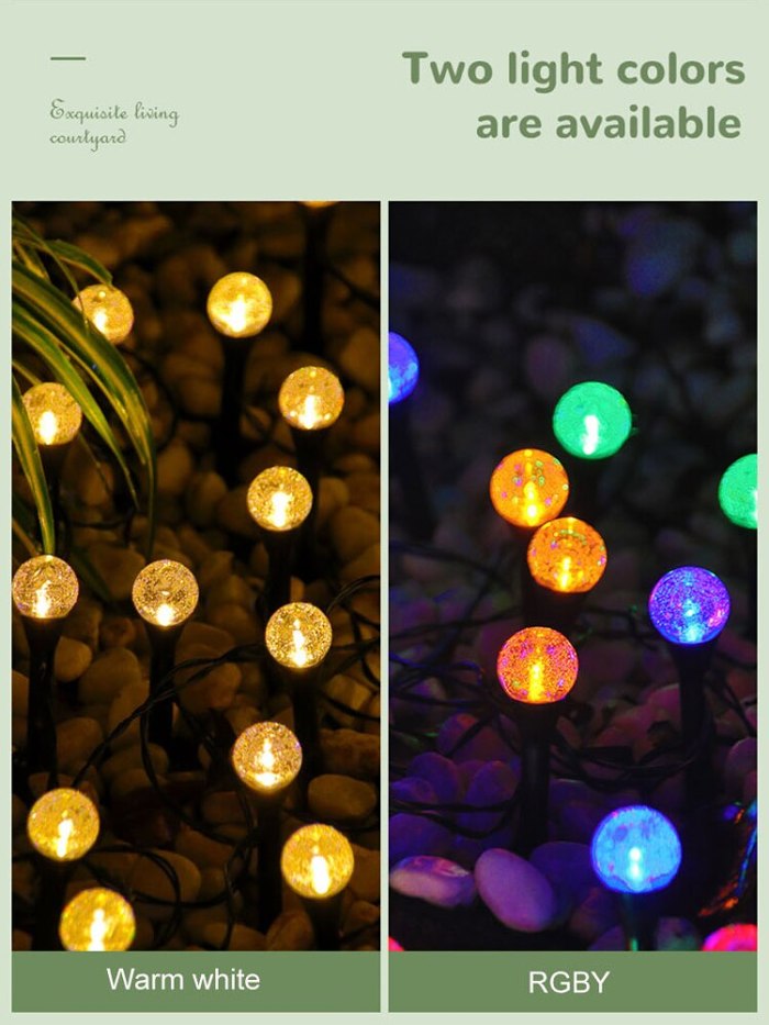 YM Young - LED Solar Bubble Light Outdoor Garden Waterproof Solar String
