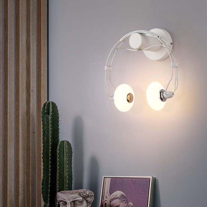 WON Creative Wall Lamps Earphone Shape Lighting