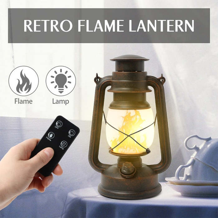 LED Remote Control Retro Flame Lamp
