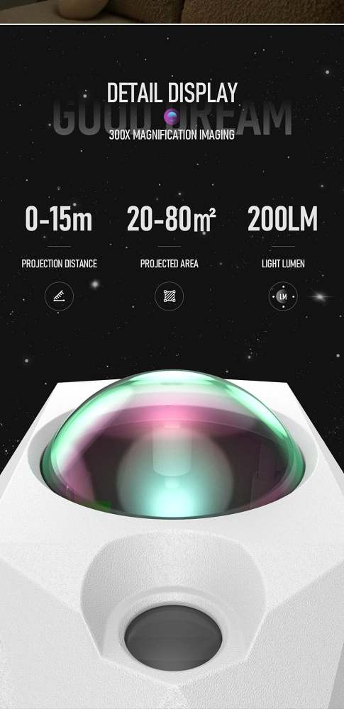 PQ Moon Galaxy Night Lights Bluetooth Music Laser Star Nebula Projection