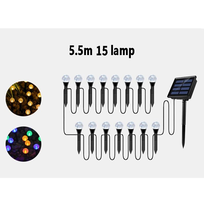 YM Young - LED Solar Bubble Light Outdoor Garden Waterproof Solar String