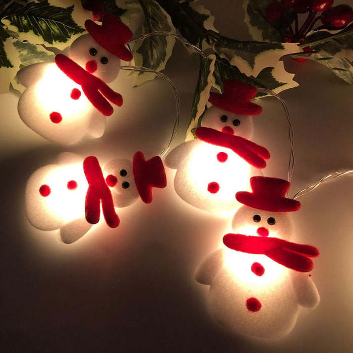 1.6M 10LED Snowman Christmas LED Garland String Light