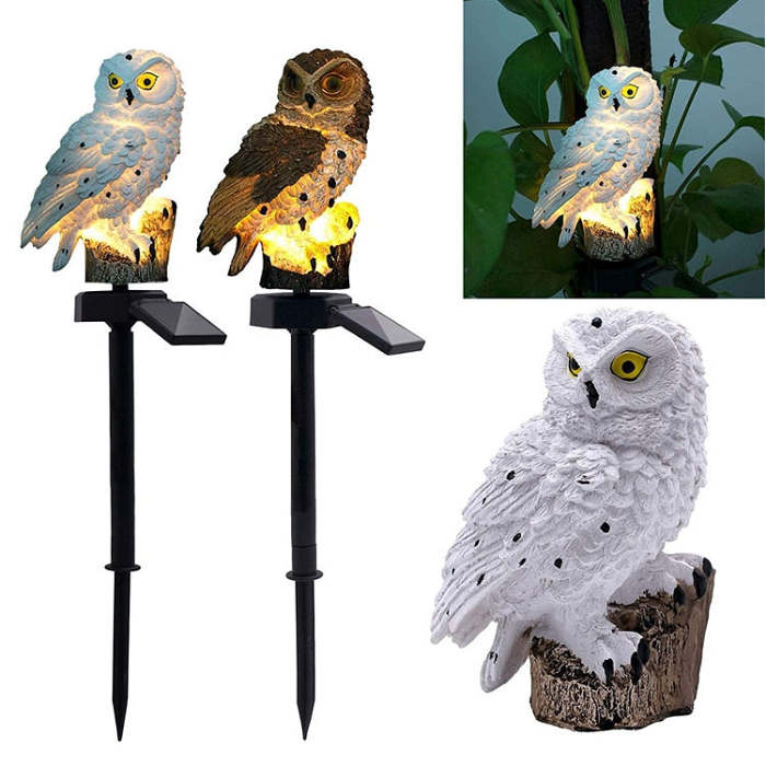 Owl Solar Power LED Garden Light