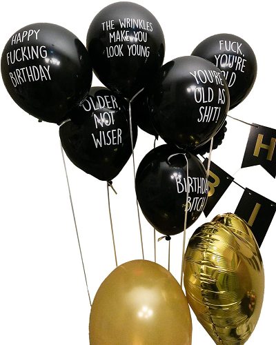 Abusive Birthday Balloons 12 Inch Party Balloons Gifts for Adults Personalized Balloon
