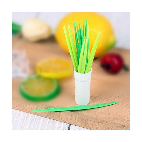 Fresh Leaf Cocktail Picks Plastic Serving Fork Set