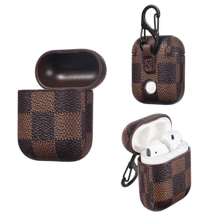 Beige Checkered Plaid AirPods Case Personalized Cases for Airpods 1 2 3 Pro