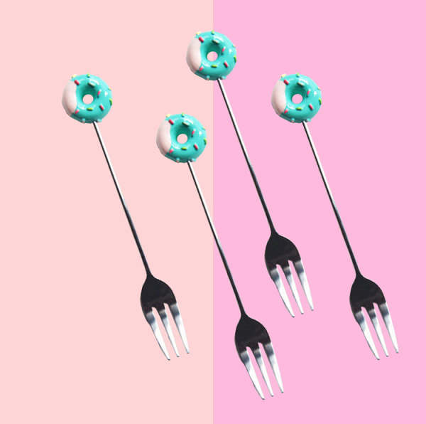 Donut Spoon and Fork Set (4)