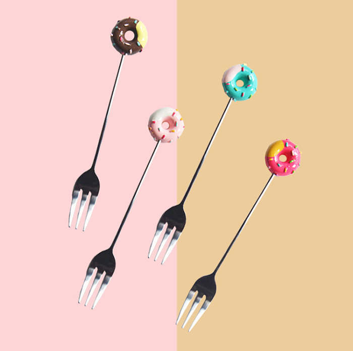 Donut Spoon and Fork Set (4)