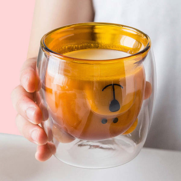 Cuddly Bear Drinking Glass (Set of 2)