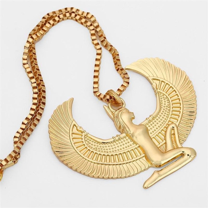 Ancient Egypt Goddess of Isis Stainless Steel Necklace