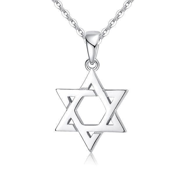 Templar Star of David 925 Sterling Silver Necklace