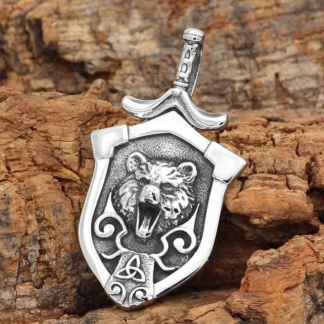 Vikings Berserker Bear Stainless Steel Necklace