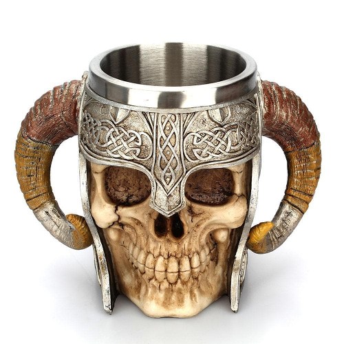 Vikings Goat Horns Stainless Steel Mug