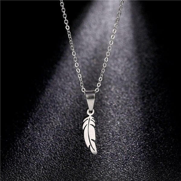 Native American Feather 316L Stainless Steel Necklace
