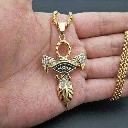Ancient Egypt The Eye Of Horus Ankh Necklace