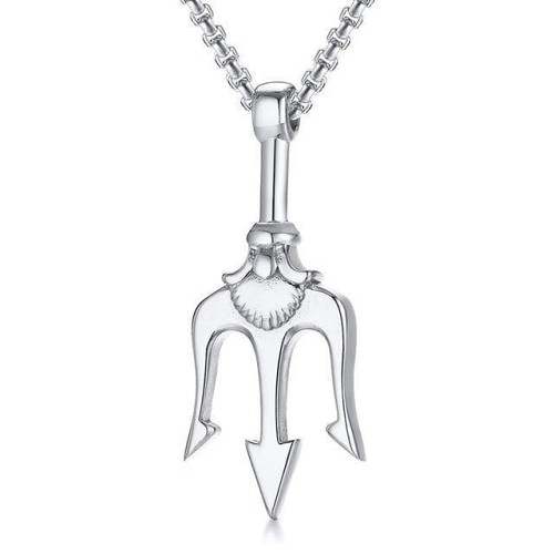 Ancient Greece Trident Stainless Steel Necklace
