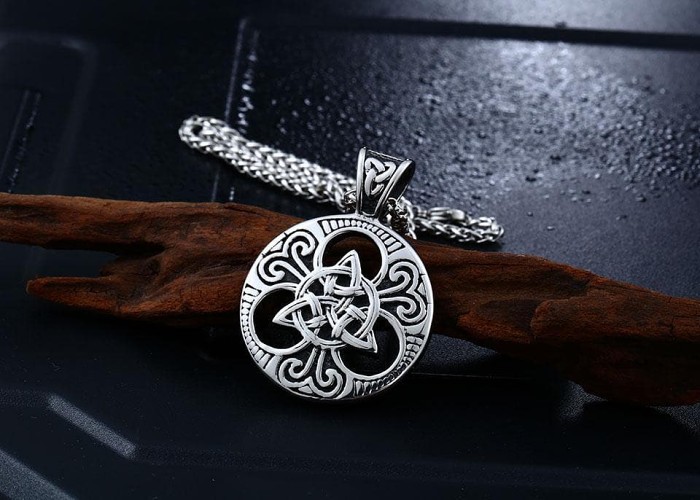 Celtic Triquetra Stainless Steel Pendant Necklace