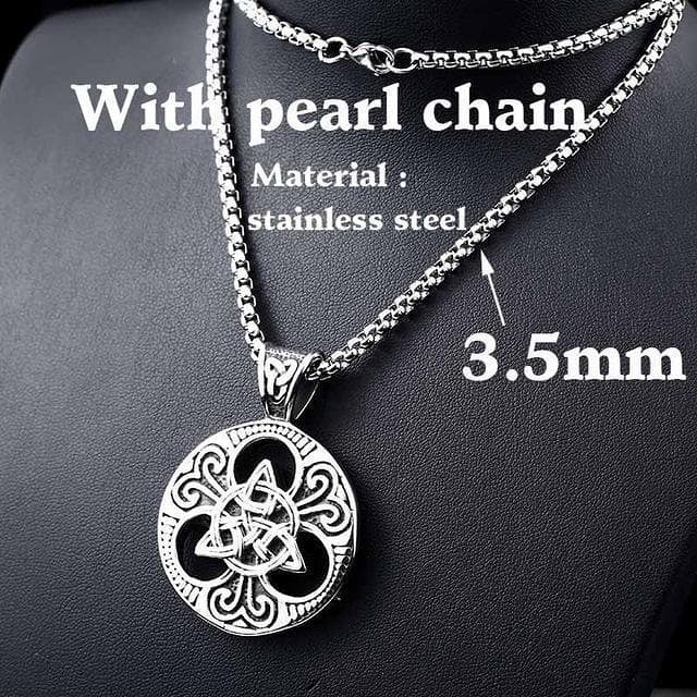 Celtic Triquetra Stainless Steel Pendant Necklace