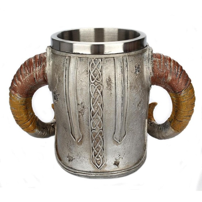 Vikings Goat Horns Stainless Steel Mug