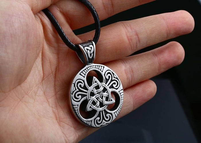 Celtic Triquetra Stainless Steel Pendant Necklace