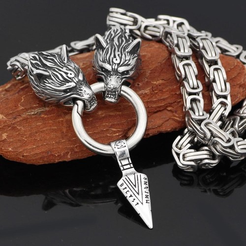 Viking Odin Wolves Spear King's Chain