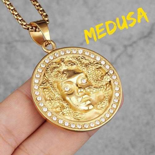 Ancient Greece Medusa Stainless Steel Pendant Necklace