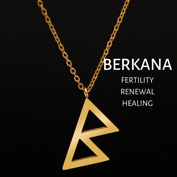 Viking Runes Tunic Stainless Steel Gold Necklaces