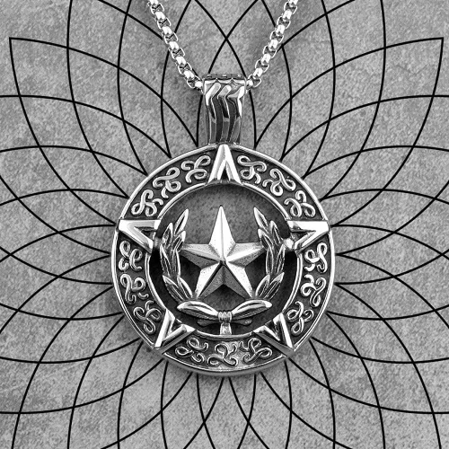 Templar Five-Pointed Star Pendant Necklace