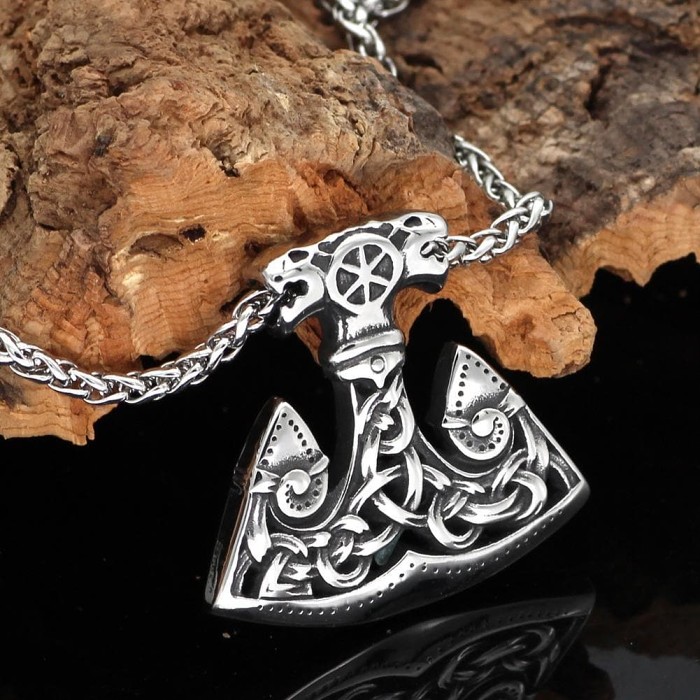 Vikings North Wind Wolf Stainless Steel Pendant Necklace