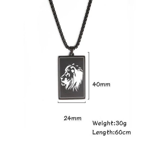 Ancient Greece Golden Lion Stainless Steel Necklace
