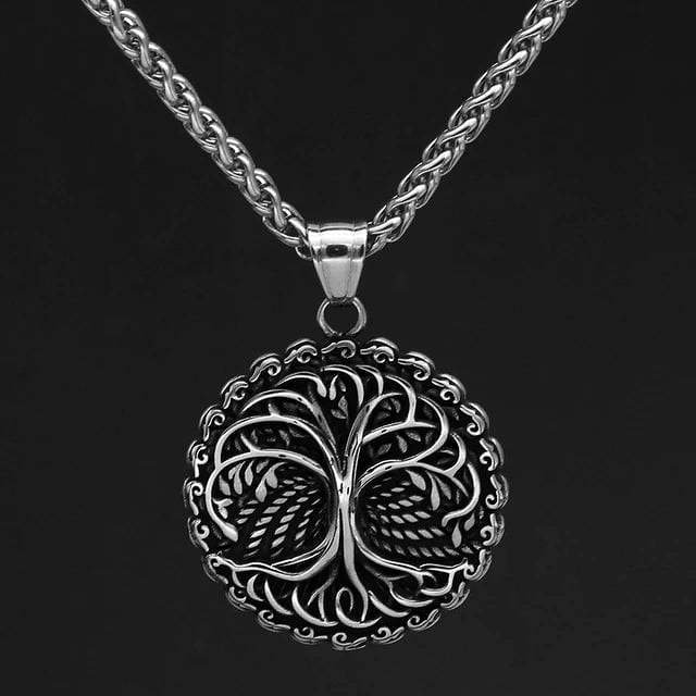 Vikings Tree of Life Stainless Steel Pendant Necklace