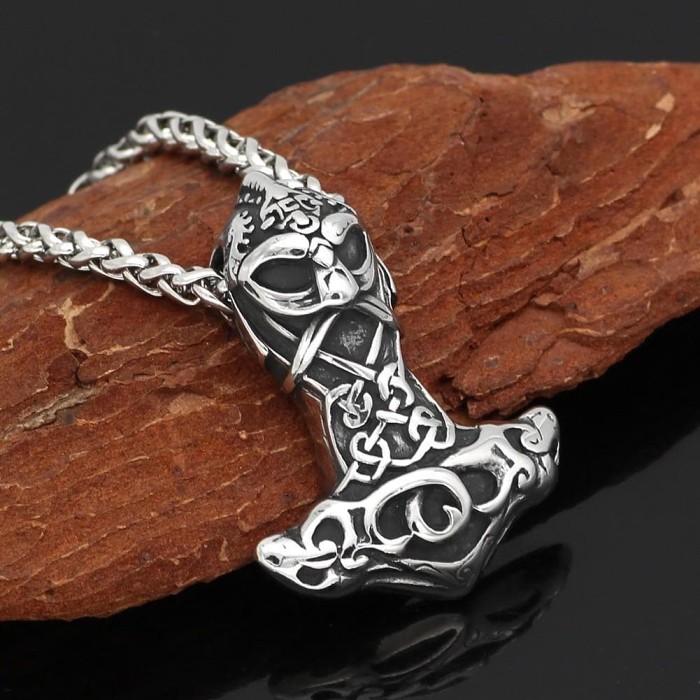 Viking Mjolnir Thor's Hammer Necklace