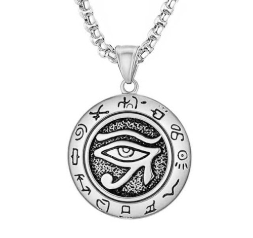 Ancient Egypt Eye of Horus and Runes Necklace