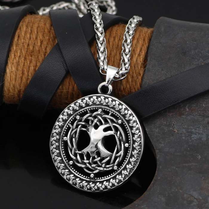 Vikings Yggdrasil Tree of Life Stainless Steel Necklace