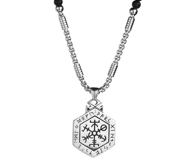 Vikings Vegvisir Stainless Steel Necklace