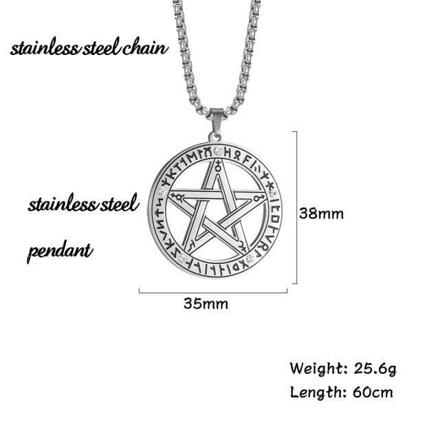 Freemasonic Six Pointed Star Stainless Steel Necklace