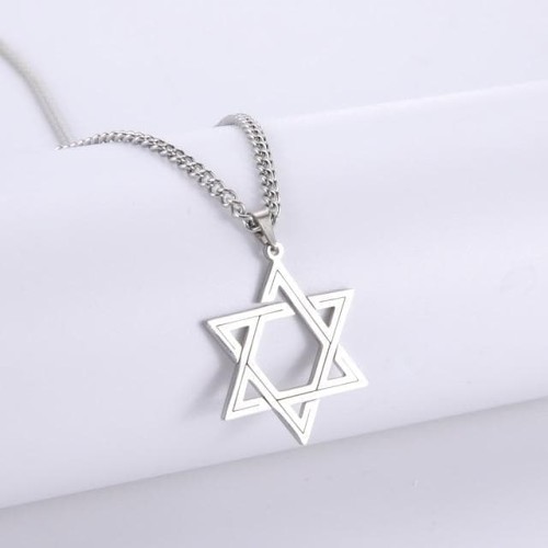 Freemasonic Six Pointed Star Stainless Steel Necklace