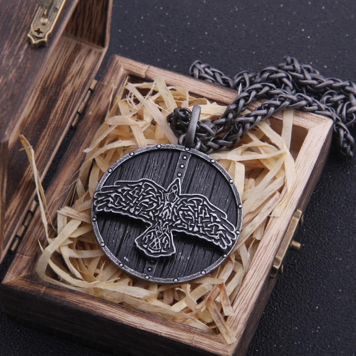 Viking Nordic Odin Eagle Stainless Steel Necklace