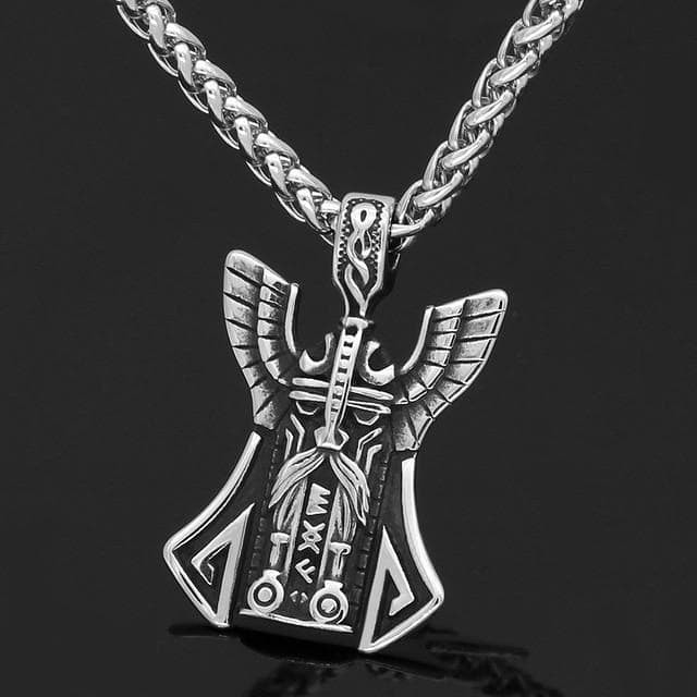Vikings Odin Stainless Steel Pendant Necklace