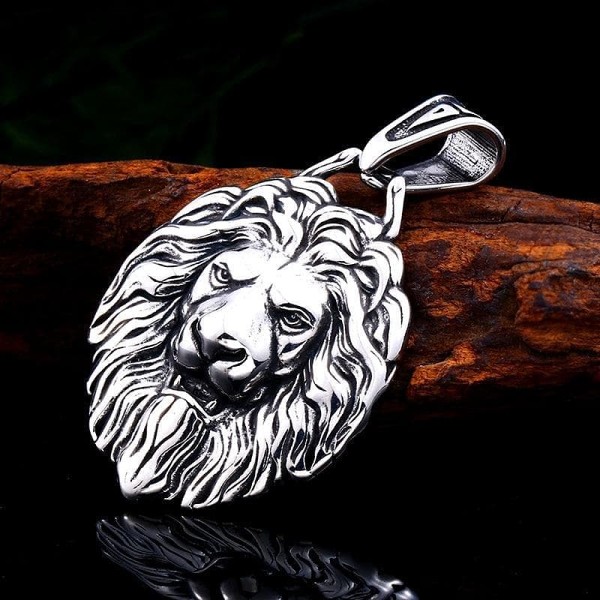 Ancient Greece Monster Lion Stainless Steel Necklace