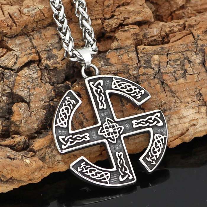 Vikings The Kolovrat Stainless Steel Amulet Necklace