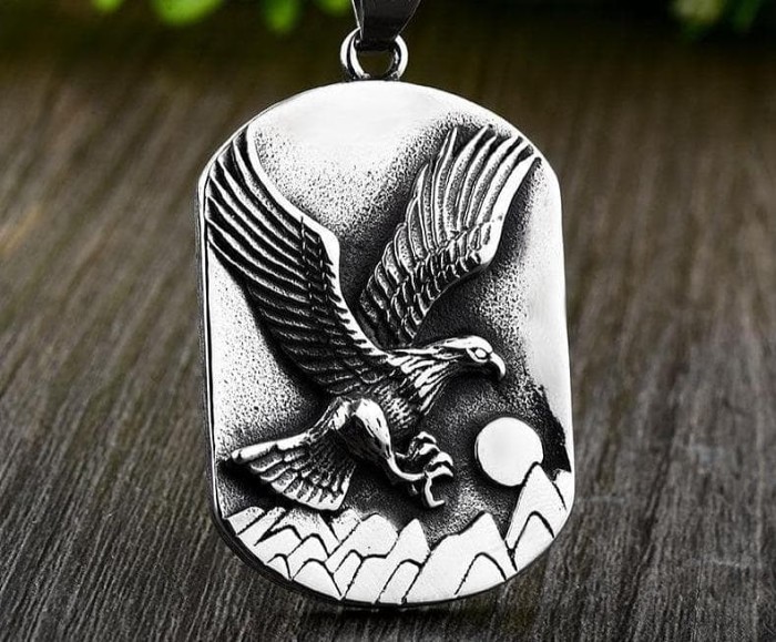 Native American Bird Eagle Stainless Steel Necklace