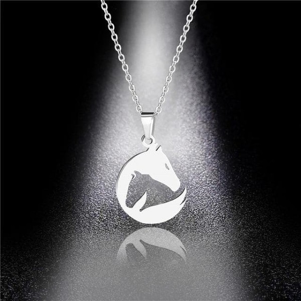 Viking Horse Sleipnir Solid Stainless Steel Necklace