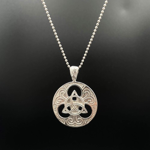 Vikings Triquetra Necklace Sterling Silver Necklace